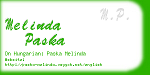 melinda paska business card
